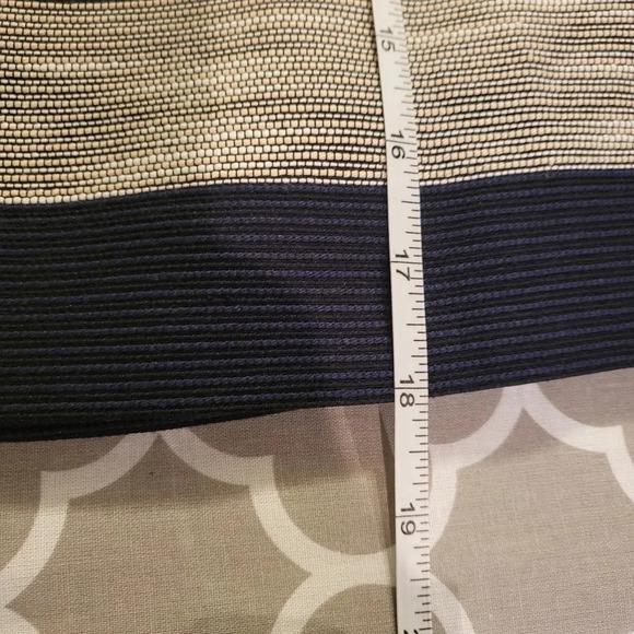 LOFT Ann Taylor Skirt Blue Silver Stripe Size 6 - Picture 5 of 10